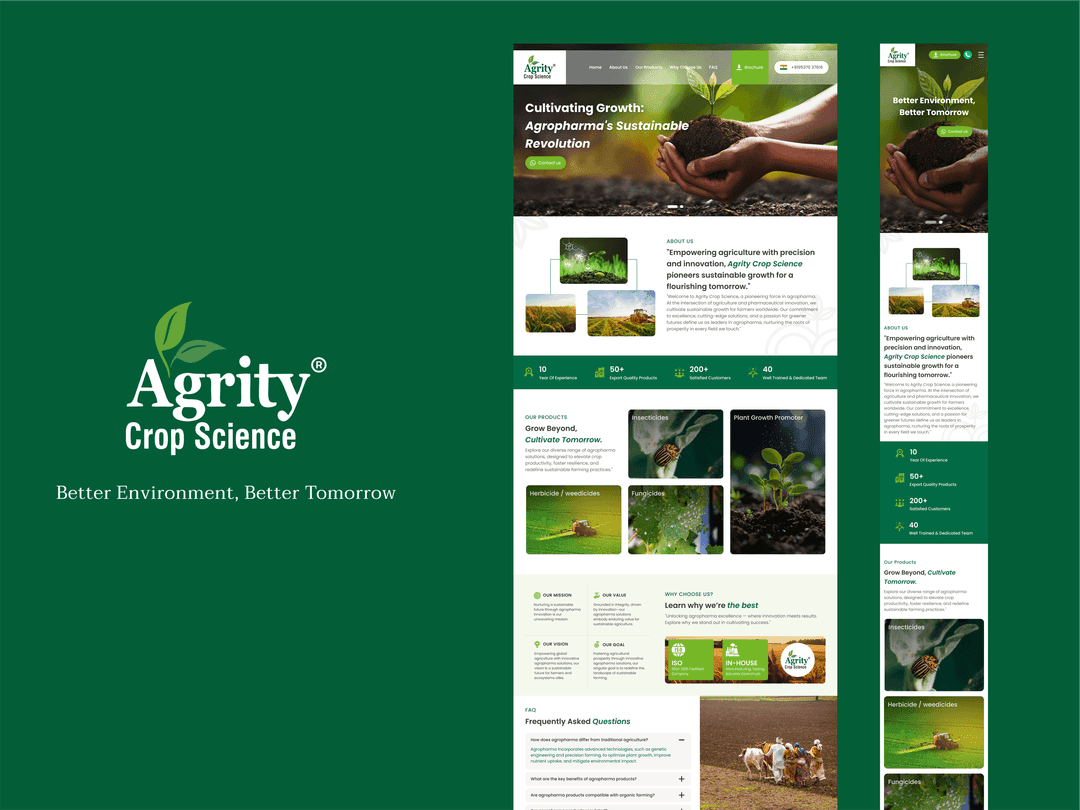 Agrity Crop Science website design