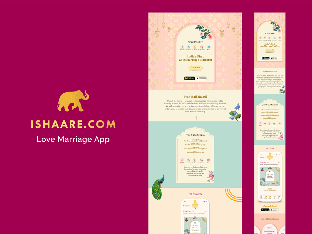 Ishaare.com website design