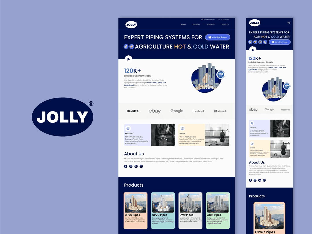 Jolly Pipes Limited website design