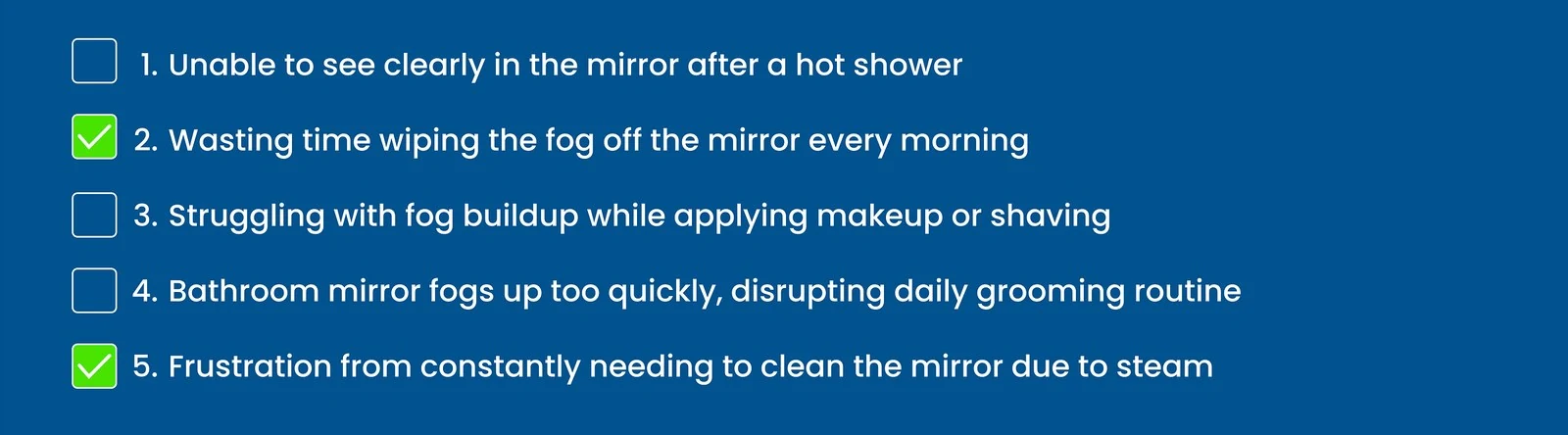 The user journey map, from shower through to grooming